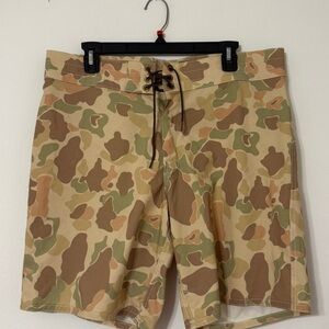 Birdwell Beach Britches Board Shorts 36 Desert Camo Surf Trunks Santa Ana